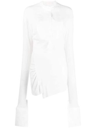 Marc Le Bihan Popeline blouse met vlakken - Wit