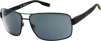 HUGO BOSS Mens Hugo Boss Matte Black AH Gray Polarized Lensed Sunglasses - Size: ONE size