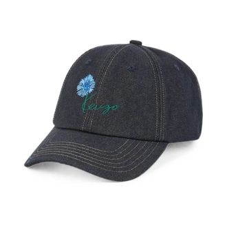 Kenzo Logo-embroidered Denim Baseball Cap - male - Kenzo - Hats & Caps - Blue - ONE SIZE - Accessories