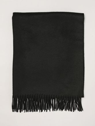 Max Mara Sciarpa Baci in puro cashmere con logo ricamato e frange