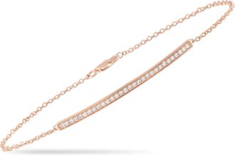 Luxury Bazaar 14K Rose Gold 0.25 ct Diamond Bracelet