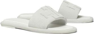 Tory Burch Double T Pav&eacute; Slide Sandal in Optic White/white at Nordstrom, Size 10.5