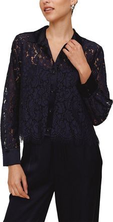 Bella Dahl Lace Contrast Button Down
