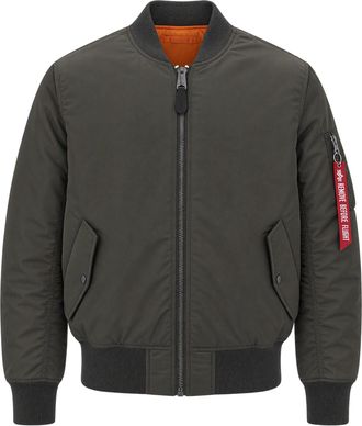 Alpha Industries Grey Padded Bomber Jacket