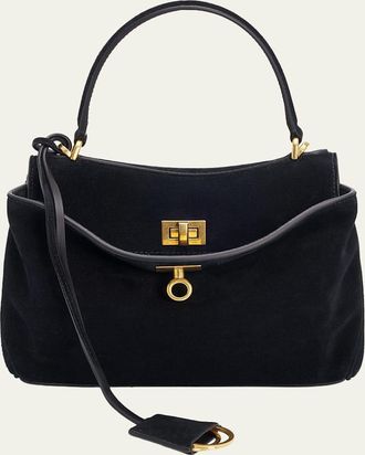 Balenciaga Rodeo Mini Suede Top-Handle Bag