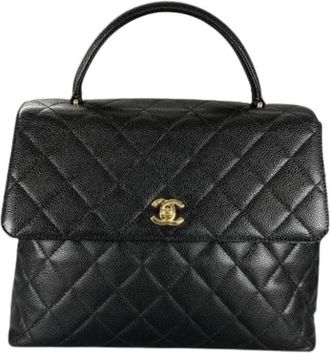 Chanel Pre-owned Matelasse Handbag - Dames - Vintage Handtas - Zwart - ONE Size - Leer - Vintage