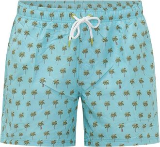 Sundek Printed Boardshort - Heren - Strandmode - Blauw - S - Polyester - Badmode