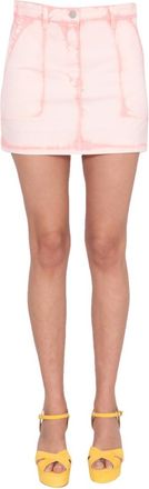 Alberta Ferretti Light Pink Printed Mini Skirt