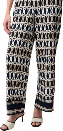 Joseph Ribkoff Geometric Print Wide Leg Pull-On Pants In Midnight Blue