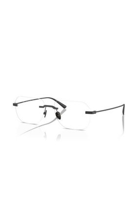 Ferrari 57mm Rectangle optical glasses in Black at Nordstrom