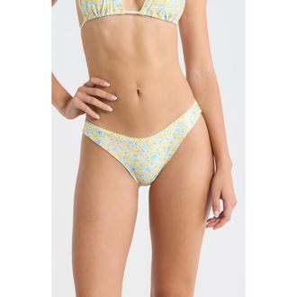 Kulani Kinis Decorative High Cut Bikini Bottoms in Dreamy Daze at Nordstrom, Size X-Large