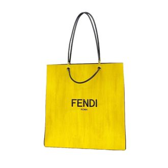 Fendi Yellow Leather Tote Bag (Pre-Owned)