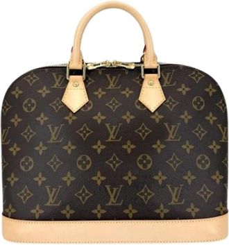 Louis Vuitton Pre-owned Monogram Canvas Handbag - Dames - Vintage Handtas - Bruin - ONE Size - Vintage