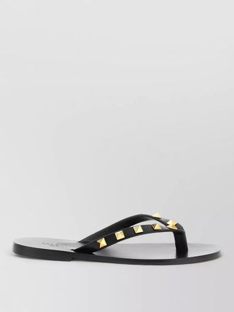 Valentino Garavani leather rockstud thong sandals