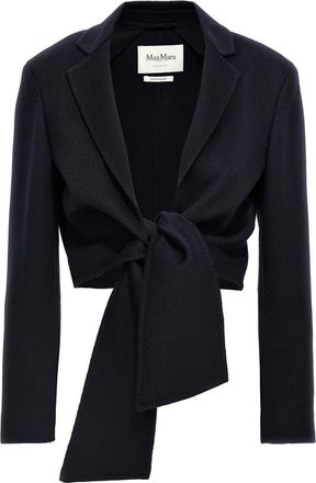 Max Mara Navy Blue Notched Lapel Blazer