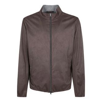 Herno Light Jackets, male, Brown, Size: XL Bomber Jacket