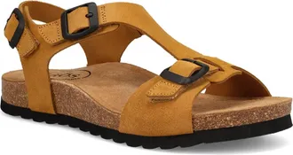 Taos Womens Mvp Cork Sandal In Maize Suede