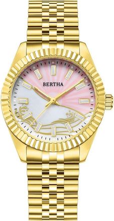 Bertha Sunglasses Marina Ladies Quartz Watch in Gold at Nordstrom