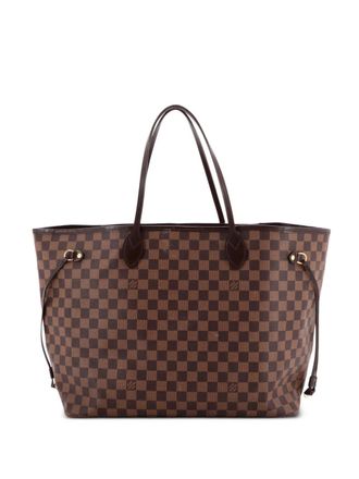 Louis Vuitton Borsa tote Neverfull GM in tela Damier - Marrone