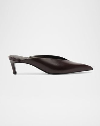Schutz 55mm Loren Leather Mule Pumps