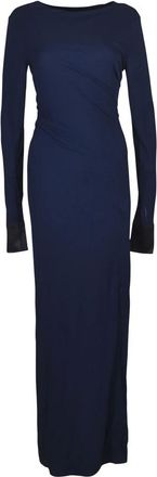 Lanvin Kleedjes, Dames, Blauw, L, Maxi Kleedjes