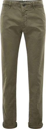 Incotex Slim-Fit Chinos - Heren - Chinos - Groen - W36 - Katoen - Broeken