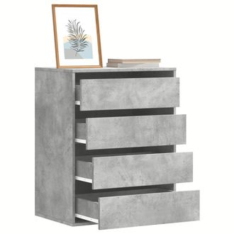 Berkfield Home Corner Chest of Drawers Concrete Grey 60x41x76 cm Engineered Wood | Size: 60 x 41 x 76 cm
