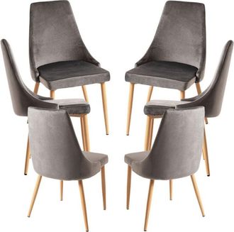 Regalos Miguel Regalos Miguel - Packs Sillas Comedor - Pack 6 Sillas Stoik Wood - Gris oscuro