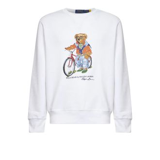 Polo Ralph Lauren Sweatshirts, male, White, Size: 2XL Summer Bear Sweatshirt