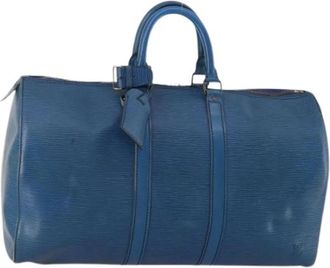 Louis Vuitton Pre-owned Vintage Epi Boston Bag - Dames - Vintage Weekendtas - Blauw - ONE Size - Leer - Vintage