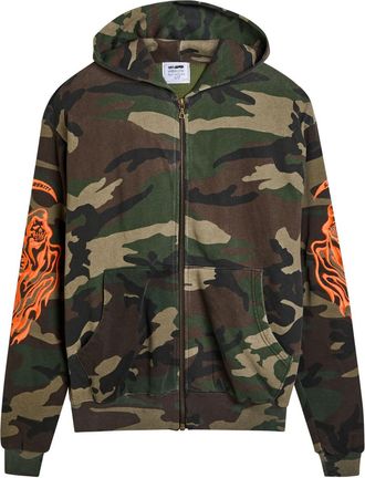 Warren Lotas Reaper Camouflage Hooded Cotton Sweatshirt - Multicoloured 1 - XL