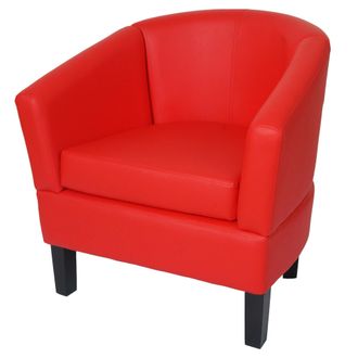 Hhg Hhg - Sill&oacute;n De Sal&oacute;n 864, Sill&oacute;n Club Sill&oacute;n De C&oacute;ctel, Polipiel Certificada Mvg, Rojo