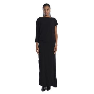 Birgitte Herskind Zwarte Asymmetrische Jazz Jurk - Dames - Maxi kleedjes - Zwart - M - Kleedjes
