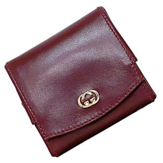 Gucci Bordeaux Leather Coin Purse/Coin Case (Pre-Owned)