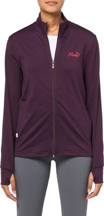 Puma Womens Live in Stretch Fleece Full-Zip (Available in Plus Sizes) Jacket, Midnight Plum, S