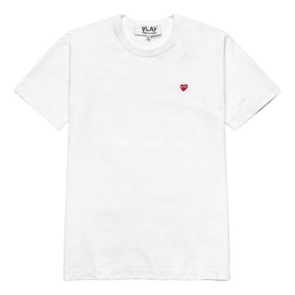 Comme Des Gar&ccedil;ons SS25 Logo Print T-Shirt White Red AX-T337-051-3