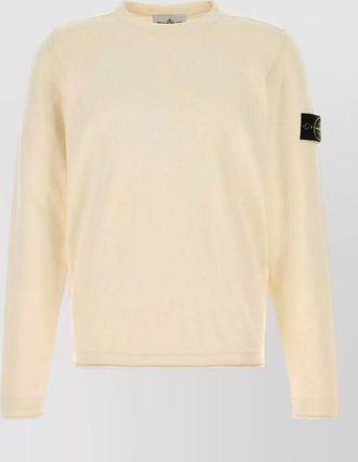 Stone Island cotton blend crew neck sweater long sleeves