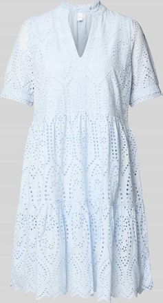 Vero Moda Minikleid mit Lochstickerei Modell Holi in Hellblau, Gr&ouml;&szlig;e XL