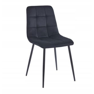 OEM Silla De Terciopelo Negro Acolchada Glamour Simple Para Classic Furnitex