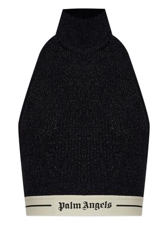 Palm Angels halterneck ribbed top - women - Polyester - M - Black