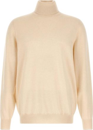 Brunello Cucinelli Off White Turtle Neck Sweatshirt