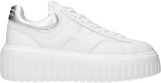 Hogan Damess Sneakers Wit/Zilver Leer
