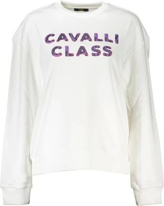 Cavalli Witte Dames Trui Chic Comfort - Dames - Sweatshirts - Wit - S - Hoodies & sweatvesten