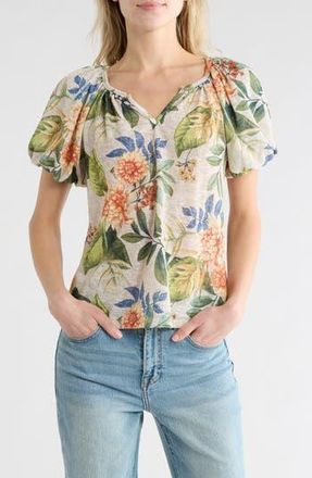 Chenault Split Neck Knit Top in Ivory Multi at Nordstrom Rack, Size X-Large