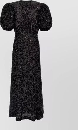 Rotate sequin embellished tie detail open back dress