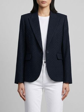 Zadig&Voltaire Blazer monopetto in misto viscosa con cristalli applicati