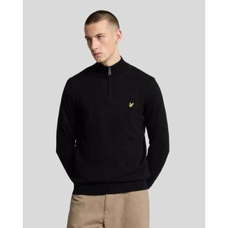 Lyle & Scott Marino Quarter Zip-Breisel, Zwart