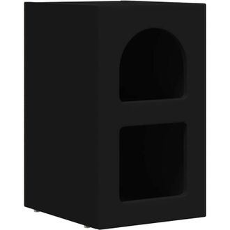 vidaXL vidaXL Comodino Nero 29,5 x 33,5 x 50 cm Legno multistrato