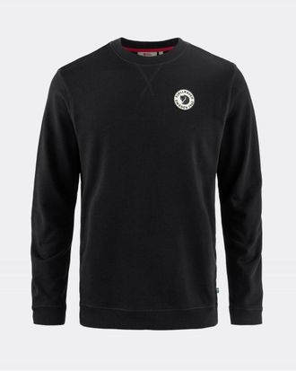 Fjällräven 1960 Logo Badge Mens Sweatshirt - Black Cotton - Size X-Large
