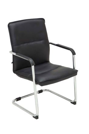Clp Silla Cantilever Seattle De Cuero Sint&eacute;tico Negro